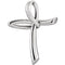 Freeform Cross Sterling Silver Pendant (26.00X19.25 MM)