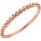 Beaded 1.7mm Stacking Ring, 14k Rose Gold