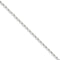 1.5 mm 14k White Gold Hollow Belcher Rolo Chain, 16"