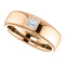 Men's 14k Rose Gold Diamond 6.8mm Milgrain Band (.25 Ctw, Color G-H, SI2-SI3 Clarity) Size 10