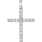 Platinum Diamond Cross Pendant, (1.5 Ctw, Color GH, Clarity I1)