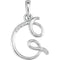 5-Stone Diamond Letter 'G' Initial Sterling Silver Pendant Necklace, 18" (.03 Cttw, GH, I2)