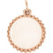 Engrave-able Round Granulated Bead Pendant, 14k Rose Gold