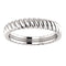 Rhodium-Plated 14k White Gold 3.75mm Comfort-Fit Rope Pattern Band, Size 5