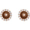 Diamond Cluster Earring Jackets, 14k Rose Gold (6.1 MM) (0.2 Ctw, G-H Color, I2 Clarity)