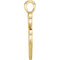 Double Heart Pendant, 14k Yellow Gold