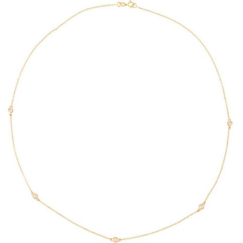 14k Yellow Gold .25 Cttw. Diamond Necklace