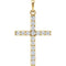 Diamond Cross Pendant, 14k Yellow Gold (1 Ctw, Color GH, Clarity I1)