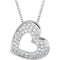 Diamond Heart 14k White Gold Pendant Necklace, 18" (1/5 Cttw)