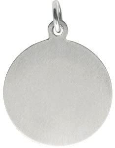 Sterling Silver Antiqued Saint Christopher Medal Pendant (16X12 MM)