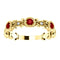 Ruby and Diamond Vintage-Style Ring, 14k Yellow Gold, Size 7