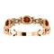 Mozambique Garnet and Diamond Vintage-Style Ring, 14k Rose Gold, Size 6.5