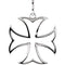 Diamond Maltese Cross 14k White Gold Pendant