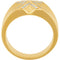 Men's Diamond 14k Yellow Gold Belcher Style Ring, Size 11 (.25 Cttw, GH Color, I1 Clarity)