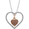 Diamond Heart Rhodium Plate 14k White Gold Pendant Necklace, 18" (1/3 Cttw)