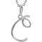 5-Stone Diamond Letter 'C' Initial Sterling Silver Pendant Necklace, 18" (.03 Cttw, GH, I2)