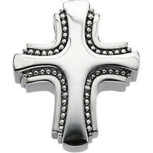 Maltese Cross Rhodium-Plated 14k White Gold Pendant (19.75X17MM)