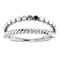 Rope Trim and Flat Granulated Bead Twin Stacking Ring, Sterling Silver