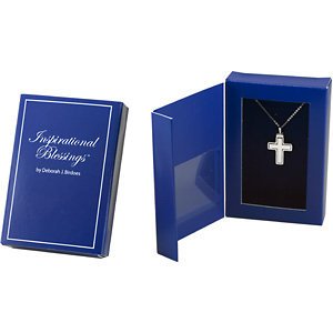 Rhodium Plate Sterling Silver 'His Masterpiece' Cross Necklace, 22"