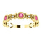 Pink Tourmaline and Diamond Vintage-Style Ring, 14k Yellow Gold (0.03 Ctw, G-H Color, I1 Clarity)