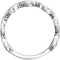 Diamond Scallop Stacking Ring, Sterling Silver (.125 Ctw, GH Color, I1 Clarity) Size 7