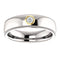 Men's Rhodium-Plated 14k White Gold Diamond and 14k Yellow Gold 6mm Milgrain Band (.06 Ctw, Color G-H, SI2-SI3 Clarity) Size 10.5