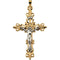 Two Tone Crucifix Pendant