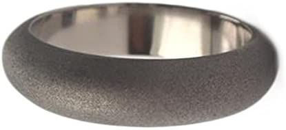 Domed Sandblast 6mm Comfort-Fit Titanium Wedding Band, Size 9.5