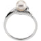 White Akoya Cultured Pearl Ring, 14k White Gold (6mm) Size 6.25