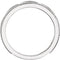 Platinum Scalloped Bead Trim 4mm Stacking Ring, Size 8