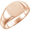 Men's Closed Back Square Signet Ring, 18k Rose Gold (10mm) Size 8.75