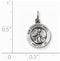 Sterling Silver Antiqued Guardian Angel Medal Pendant (17X12 MM)