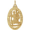 14k Yellow Gold Oval St. Christopher Medal (21x15 MM)