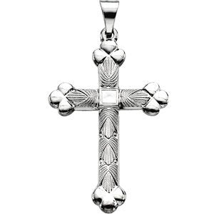 Apostles Cross 14k White Gold Pendant