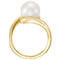 White Freshwater Cultured Pearl Bypass Ring, 14k Yellow Gold (7.5-8.00mm)