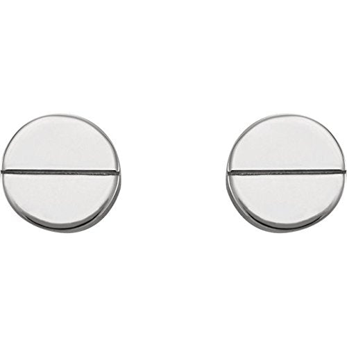 Geometric Stud Earrings with Backs, Sterling Silver