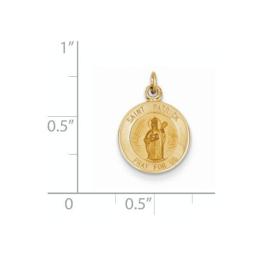 14k Yellow Gold St. Patrick Medal Charm (19X12MM)