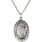 Sterling Silver Oval St. Christopher Necklace, 18" (19x14 MM)