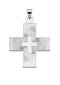 Greek Cross Rhodium-Plated 14k White Gold Pendant (15.50X14.00 MM)