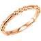 Dot-Dot-Dot-Dash 2.5mm 14k Rose Gold Stacking Ring