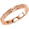 Granulated Raised Edge 2.75mm 14k Rose Gold Stacking Band, Size 9