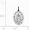 Rhodium-Plated Sterling Silver Miraculous Medal (25X13MM)