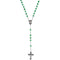 Green Jadeite Rosary Beads, Sterling Silver