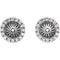 Diamond Cluster Earring Jackets, Rhodium-Plated 14k White Gold (4.6 MM) (0.16 Ctw, G-H Color, I2 Clarity)