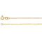 14k Yellow Gold 1mm Solid Diamond-Cut Bead Chain, 24"