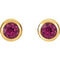 October Birthstone Stud Earrings, 14k Yellow Gold