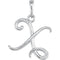 5-Stone Diamond Letter 'X' Initial 14k White Gold Pendant Necklace, 18" (.03 Cttw, GH, I1)