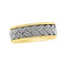 7mm 14k Yellow and White Gold Two-Tone Handwoven Comfort-Fit Band, Size 5.5