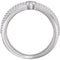Platinum Bezel-Set Diamond Beaded Ring (.125 Ctw, G-H Color, SI2-SI3 Clarity), Size 6