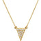 Diamond Triangle Necklace, 14k Yellow Gold, 16.5" (.2 Ctw, GH Color, I1 Clarity)